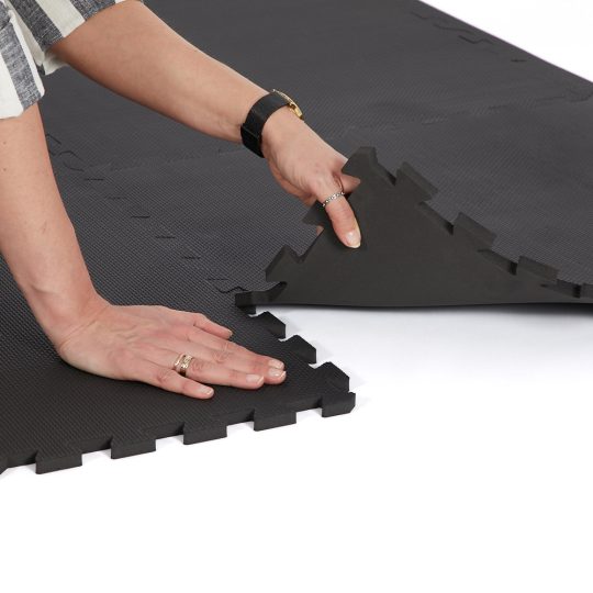 Classic 50cm EVA Foam Floor Tiles (Black)