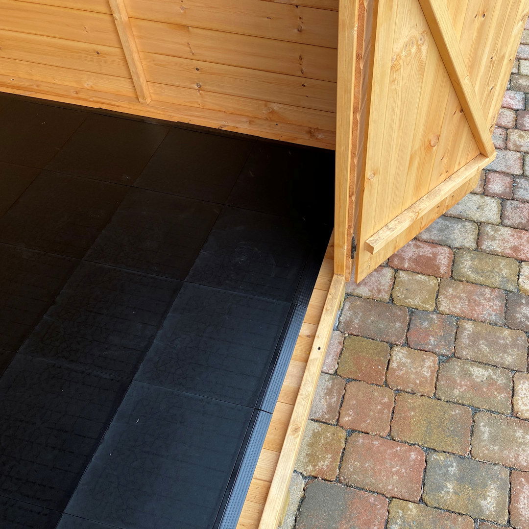 BaseLock Interlocking Heavy-Duty Floor Tiles 30cm Shed Utility Workshop | Soft Floor UK